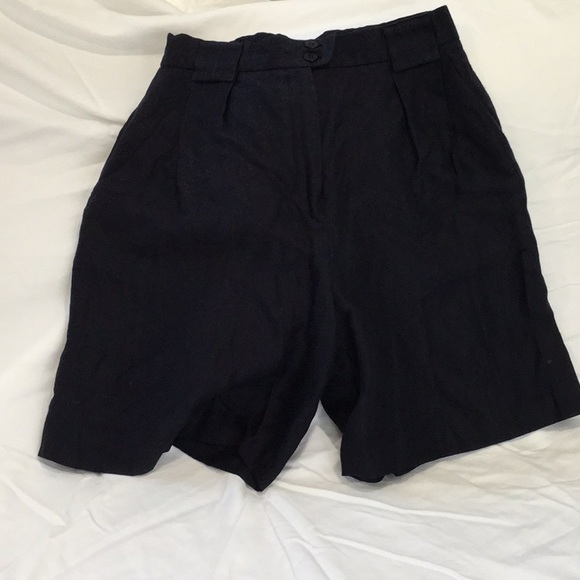Vintage High-Waisted Navy Shorts - Picture 3 of 8